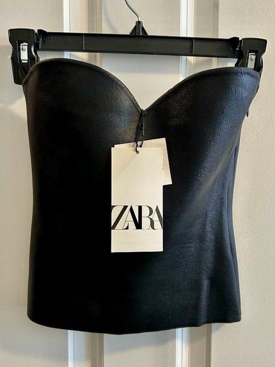 Zara Tops - Zara NWT Black Strapless Bustier thick tube top
